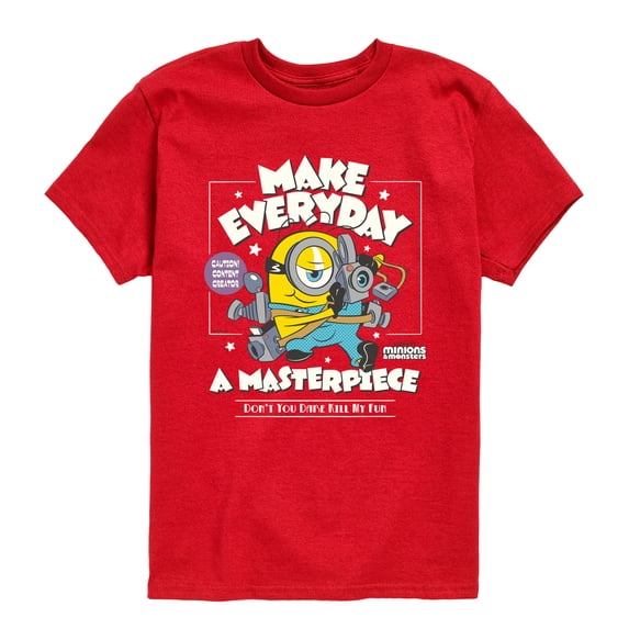 Minions 3 - Make Everyday A Masterpiece - Youth Boys Short Sleeve Graphic T-Shirt
