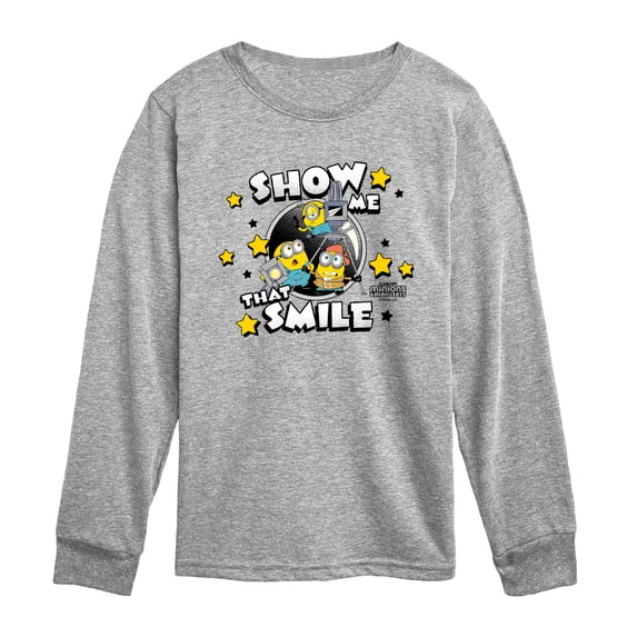 Minions 3 - Show Me That Smile - Toddler Boys Long Sleeve Graphic T-Shirt