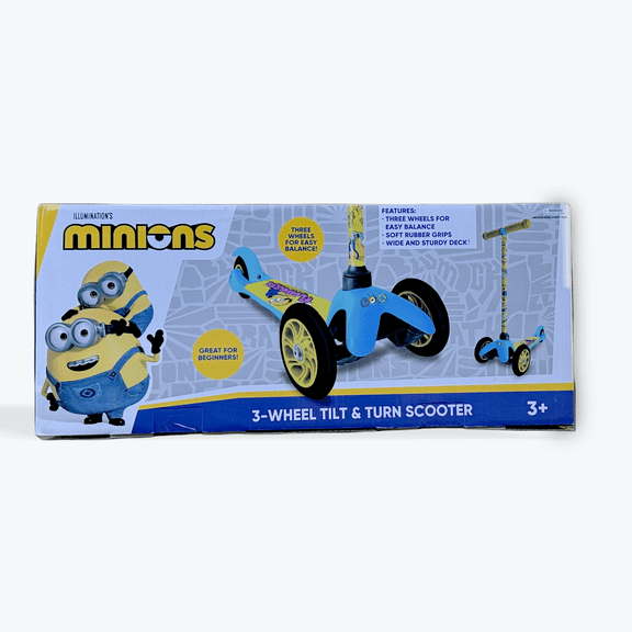 Minions 3 Wheel Tilt and Turn Scooter