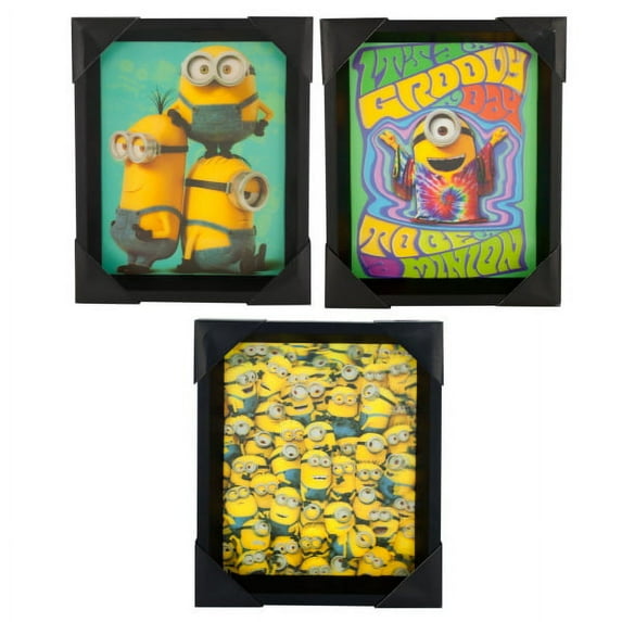 Minions 3D Shadowbox (Pack Of 4)