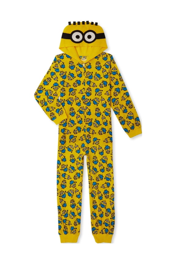 4-12 Hooded/Polyester Hooded Blanket Sleeper, Yellow