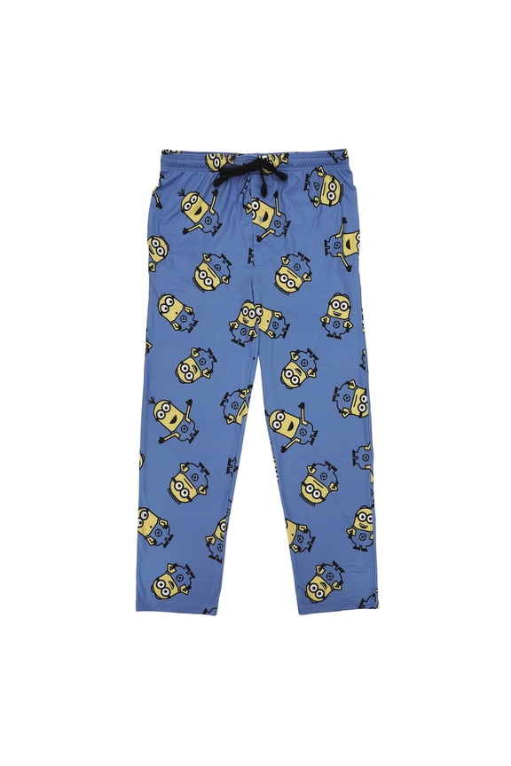 Minions All-Over Character Print Men's Sleep Pajama Pants -Small