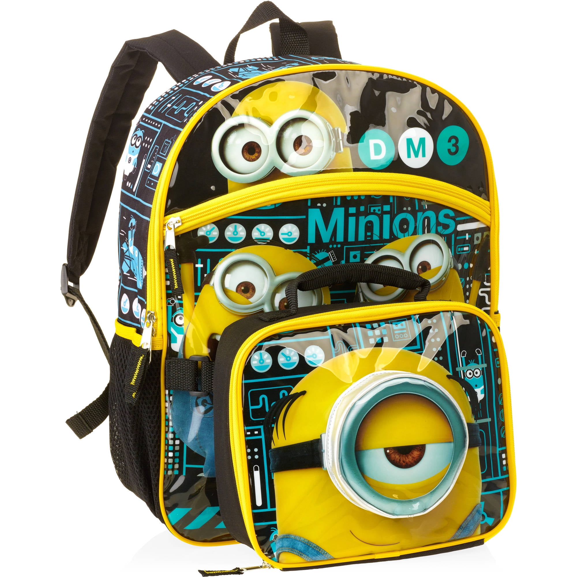 Despicable Me Minions School Travel Backpack And Lunch Box For