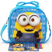 Minions Blue Turquoise Lunch bag with No Water Bottle