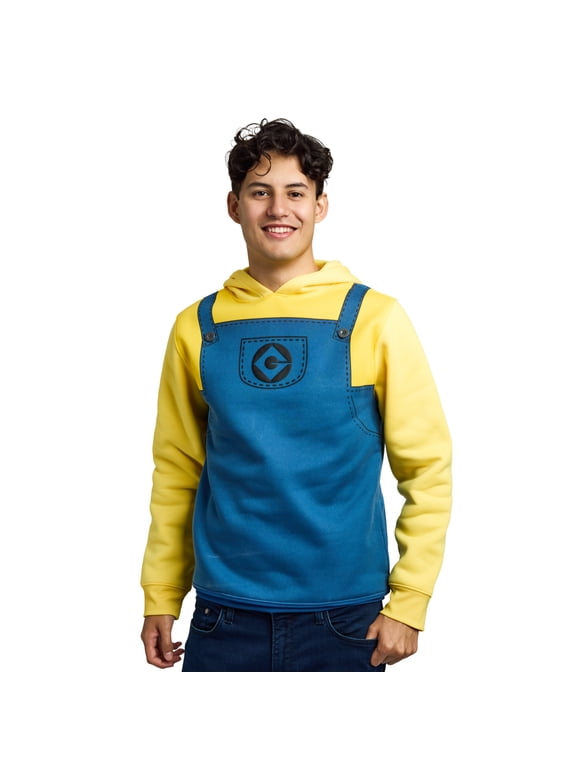 Minions Bob Cosplay Hoodie with Puff Pocket for Men-XL