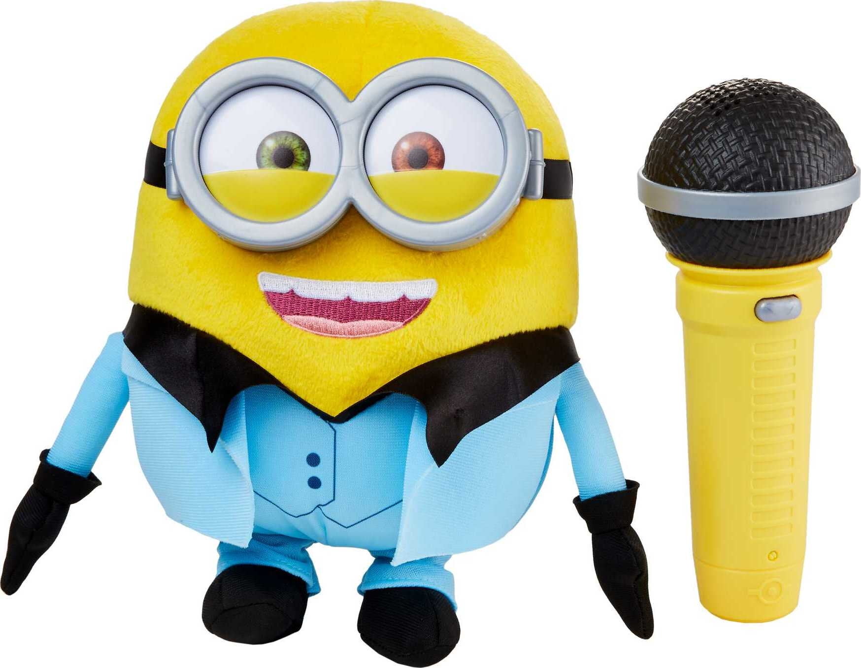 ​Minions Bob Interactive Singing Toy, Duet Buddy 8-in Character Plush  Featuring Celebration by Kool & The Gang, Gift for Kids