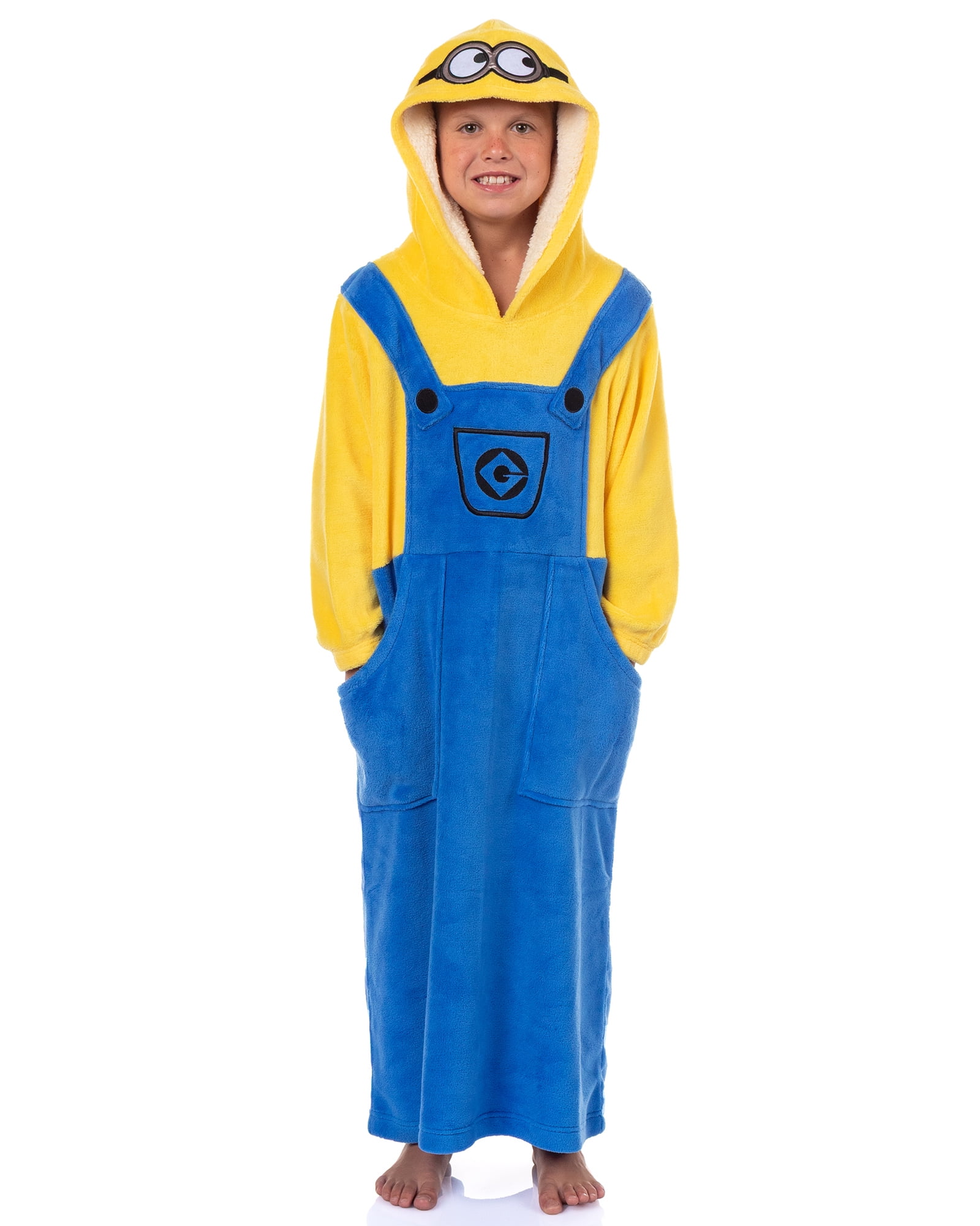 Minions Bob Wearable Blanket Kids Hooded Sweatshirt Loungewear