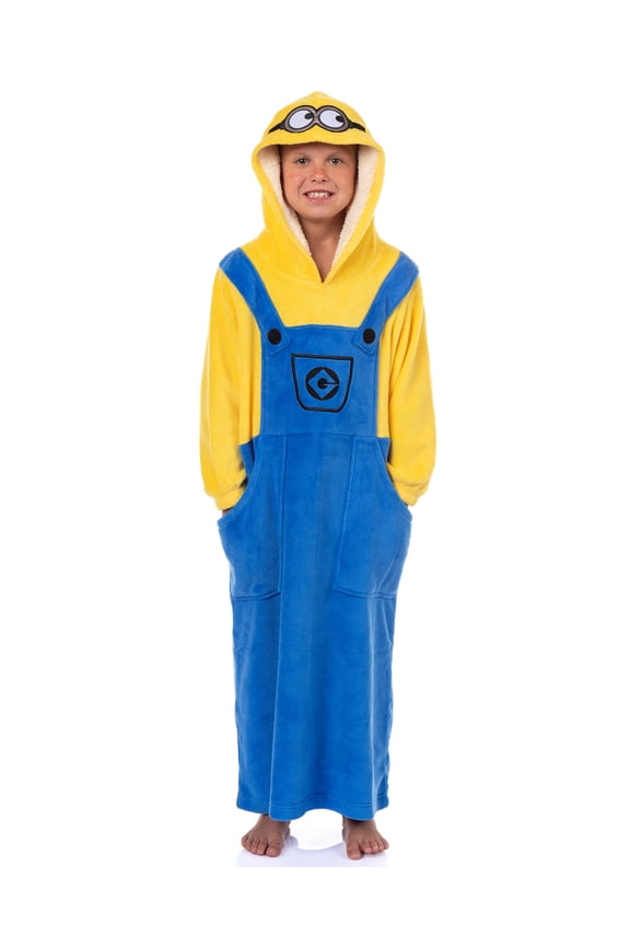 Minions Bob Wearable Blanket Kids Hooded Sweatshirt Loungewear