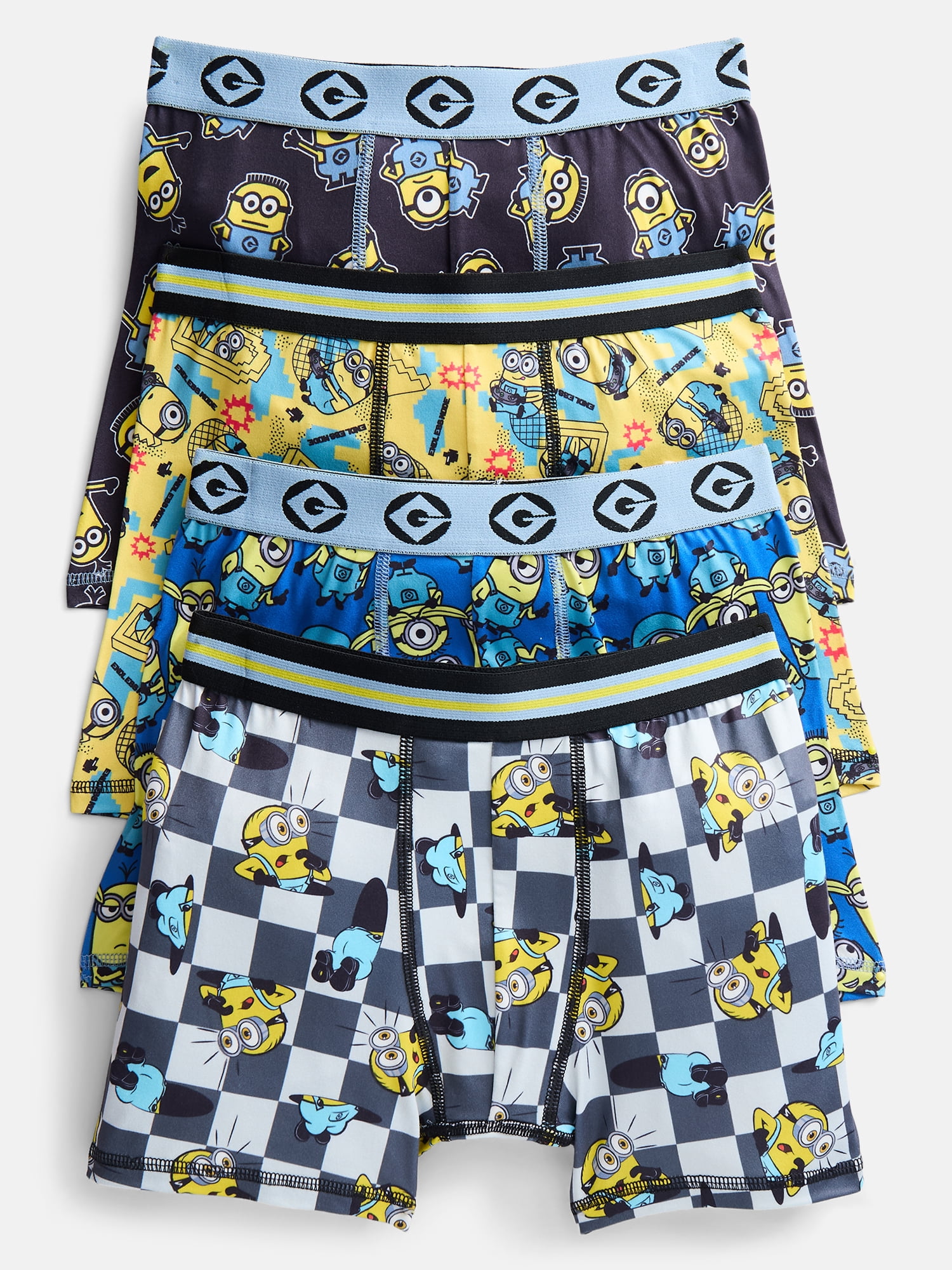 Minions Boys Boxer Brief Underwear, 4-Pack