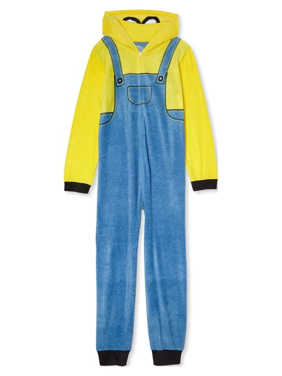 Minions Boys Exclusive Hooded Pajama Blanket Sleeper, Sizes 4-12