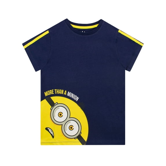 Minions Boys Goggles T-Shirt Blue Sizes 5-14