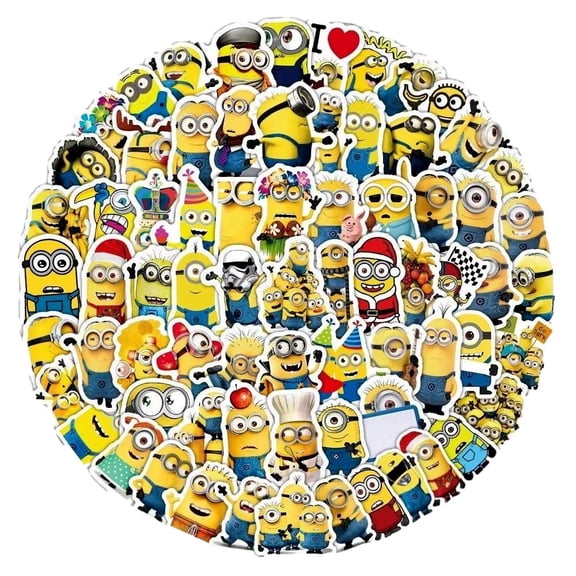 Minions Cartoon Set of 50 Assorted Decal Stickers Set