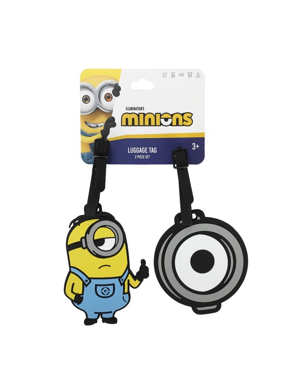 Minions Character Rubber Molded Luggage Tag Set for Travel and Fandom Fans