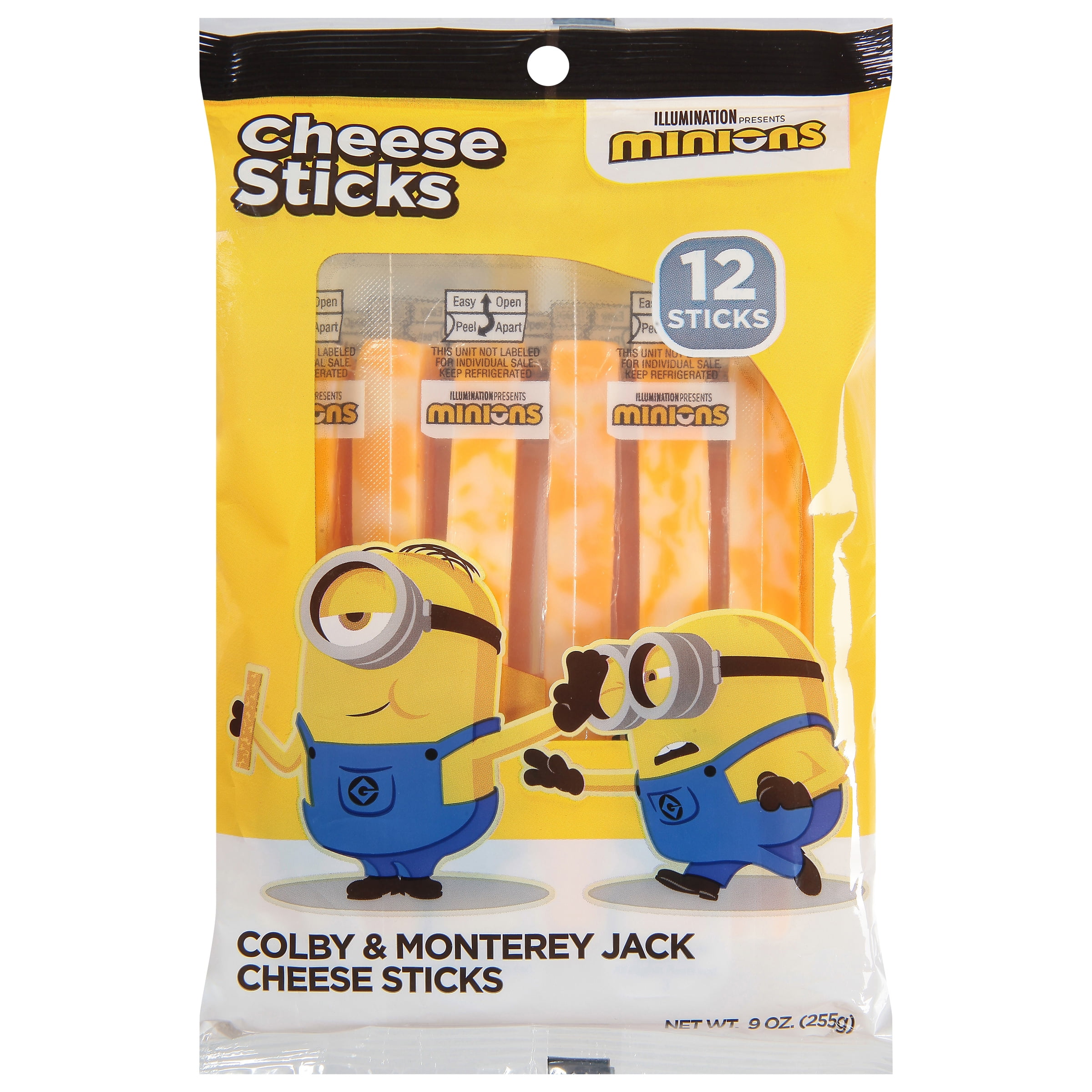 Minions Colby Jack Cheese Sticks, 9oz, 12 Sticks