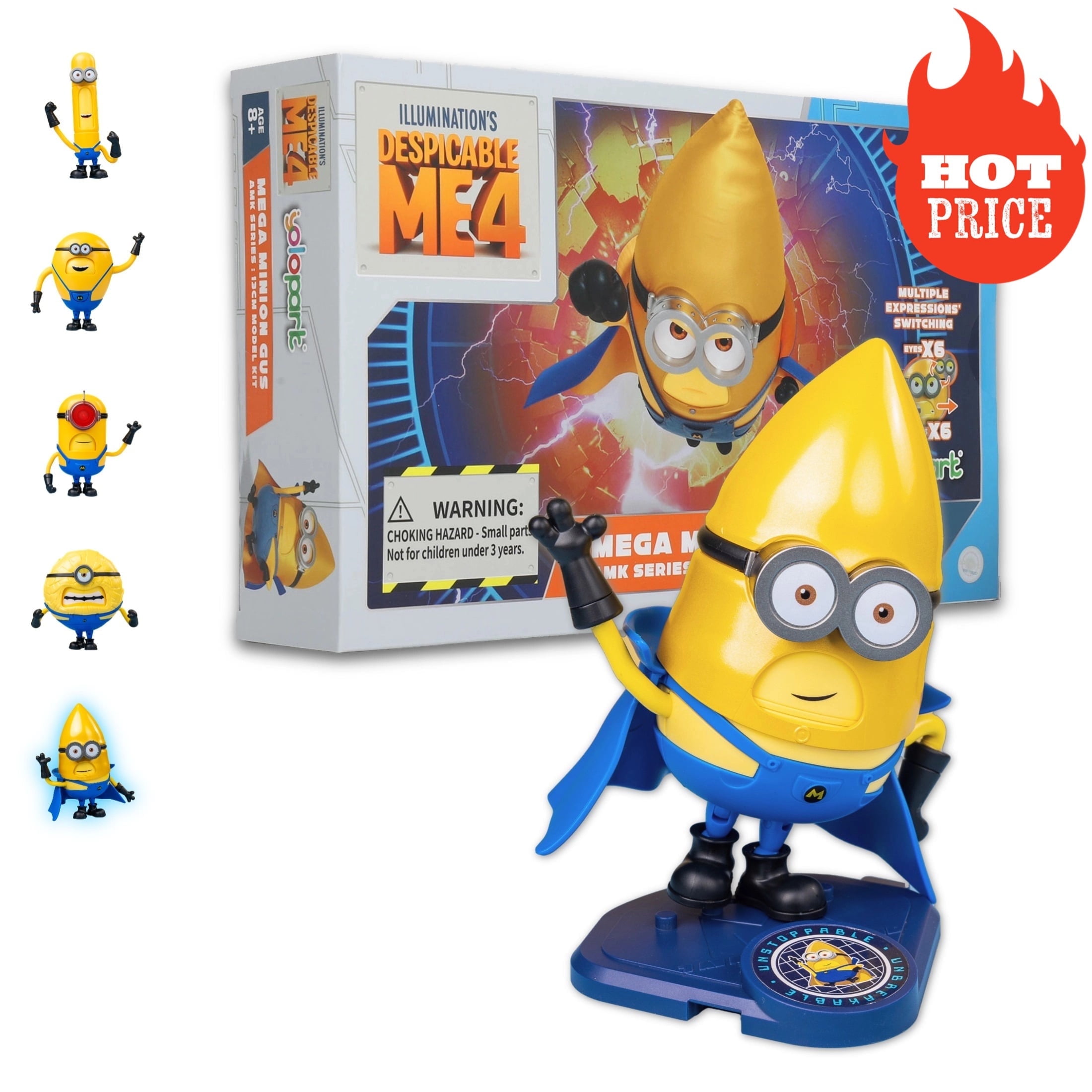 Minions Despicable Me 4 Toys, 5.1 Inch Mega Minions Gus Action