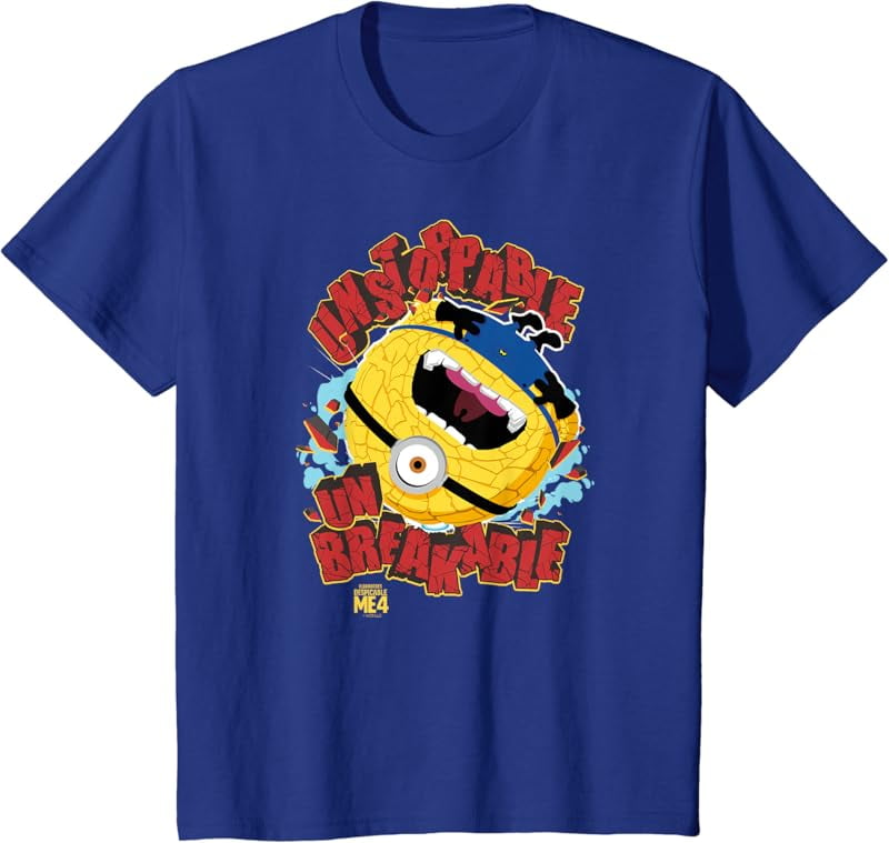 Minions Despicable Me 4 Unstoppable Unbreakable Minion T-Shirt ...