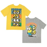 Minions Despicable Me Take Your Friends with You Boys 2-Pack Short Sleeve T-Shirt Bundle Set for Kids (Size 4-8)