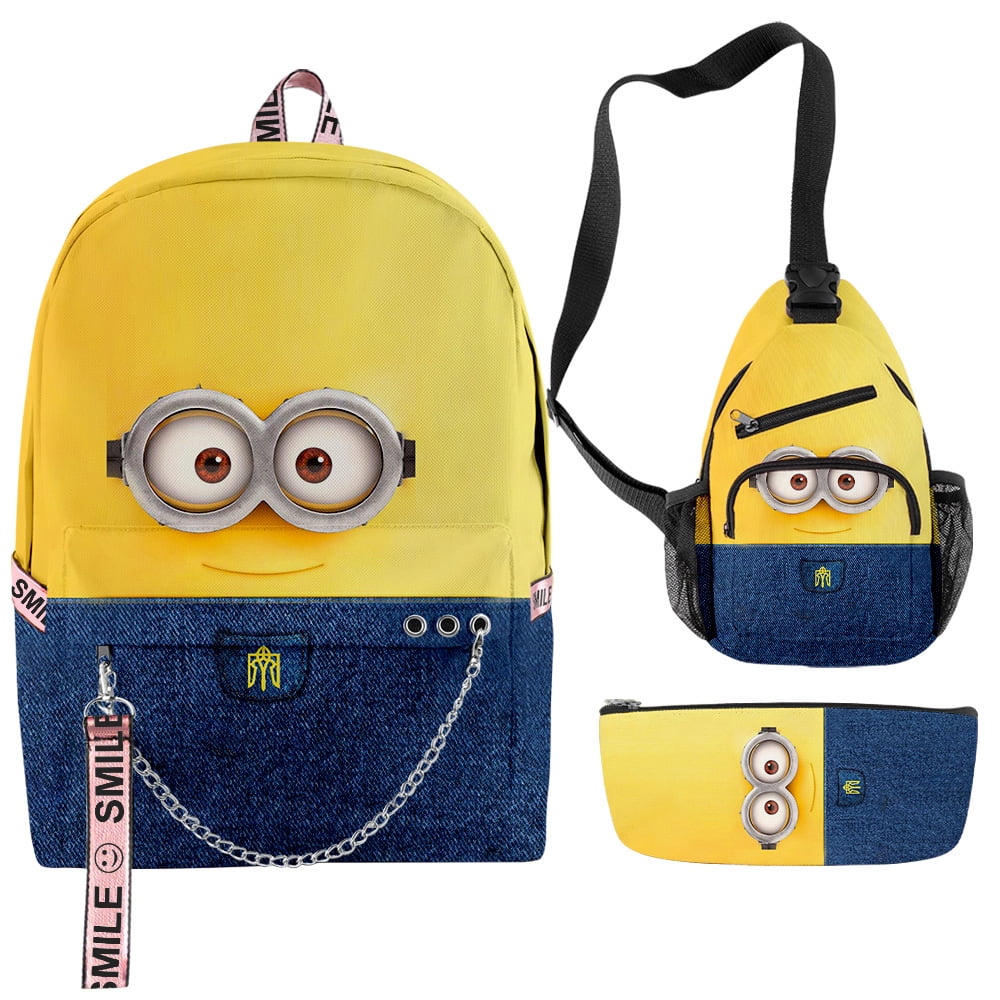Minions Despicable me 2 Merch Backpack Rucksack Cosplay Zipper Pack Schoolbag Daypacks Travel ...