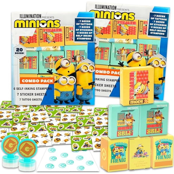 Minions Easter Basket Party Favor Packs for 40 Kids, Bulk Bundle