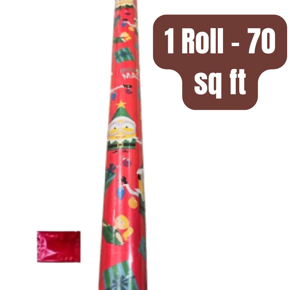 Minions Gift Wrap Paper, 70 sq ft – 1 Roll | Kids Birthday & Party ...
