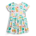 thumbnail image 1 of Minions Girls Allover Print Dress with Short Sleeves, Sizes 4-12, 1 of 8