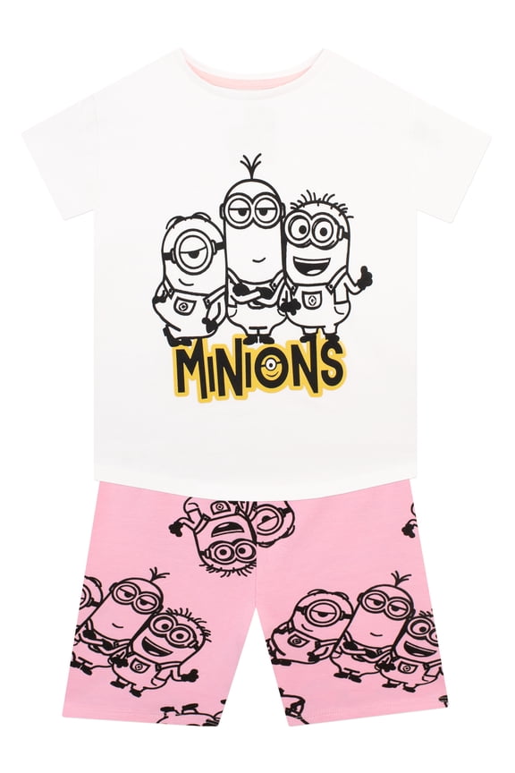 Girls T-Shirt And Short Set Pink Sizes 5-12