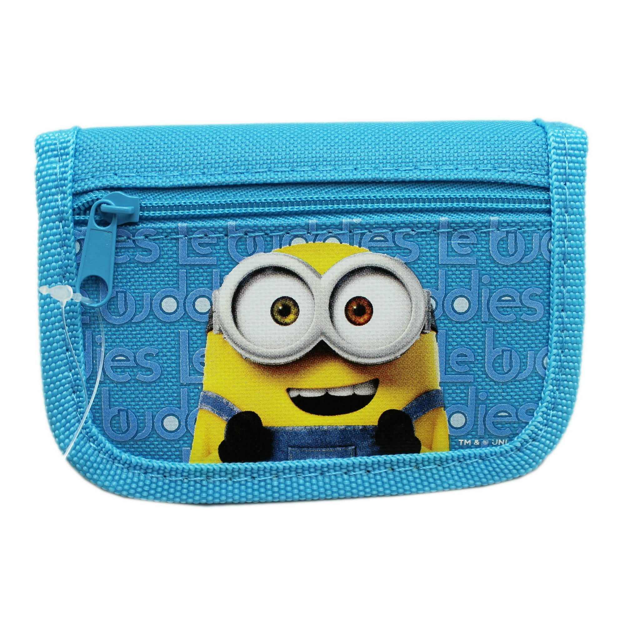 Minions Light Blue Colored Fabric Tri-Fold Wallet, Infant Boy's, Size: One Size