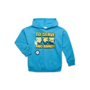 Minions Little Boys and Big Boys Graphic Hooded Sweatshirt with Long Sleeves, Sizes 4/5-18