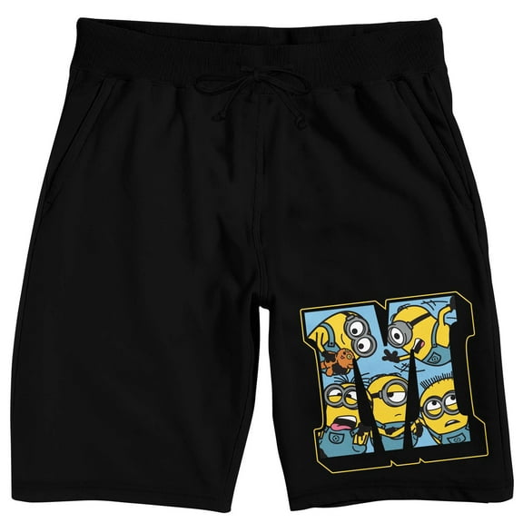 Minions M Men's Black Lounge Shorts-M