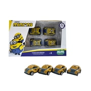 Minions Mini Wheels Pull Back Toy Cars 4 Pack Premium Collection