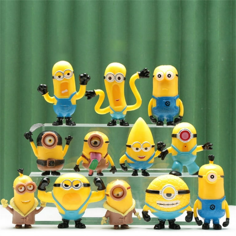 Minions Minion Toys Minions Toys Minion Plush Minions Action Figure Character Toy Kids Gift 12PC Doll Toys 2.54cm B