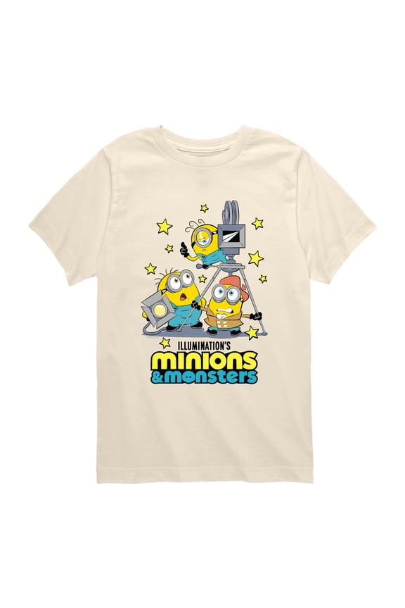 Minions & Monsters - Film Crew - Youth Boys Short Sleeve Graphic T-Shirt