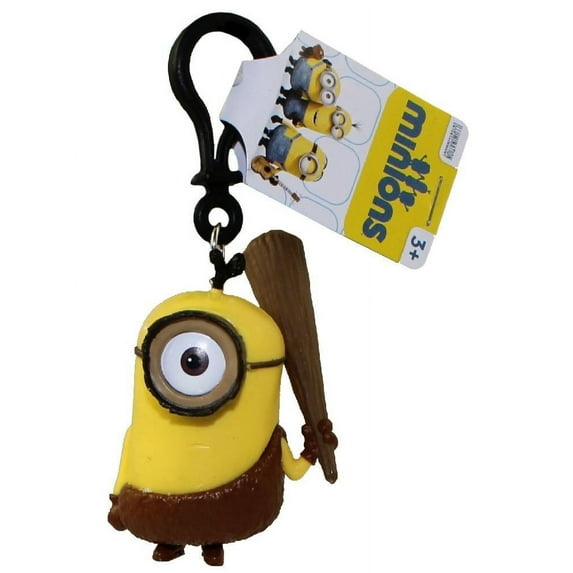 Minions Movie: Cro Minion Stuart PVC Figurine Backpack Clip Keychain