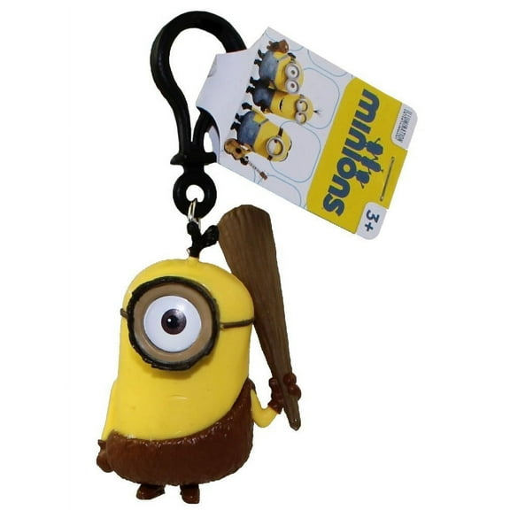 Minions Movie: Cro Minion Stuart PVC Figurine Backpack Clip Keychain