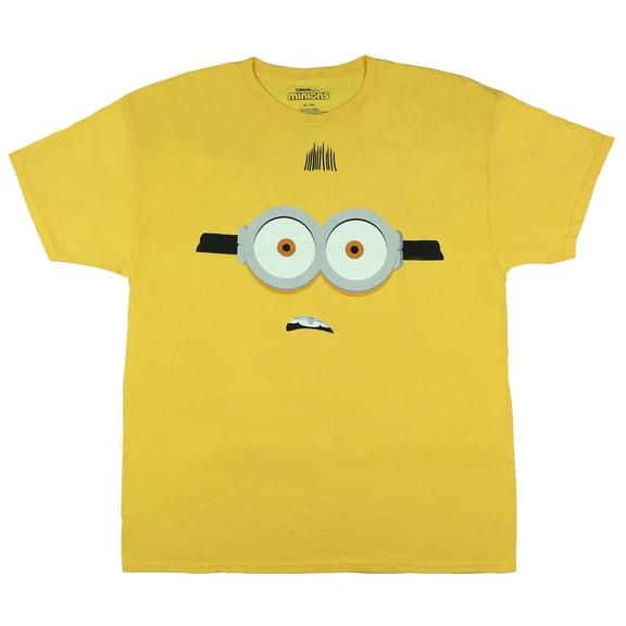 Minions T-Shirt Men's Character Face Costume Short Sleeve Graphic Tee