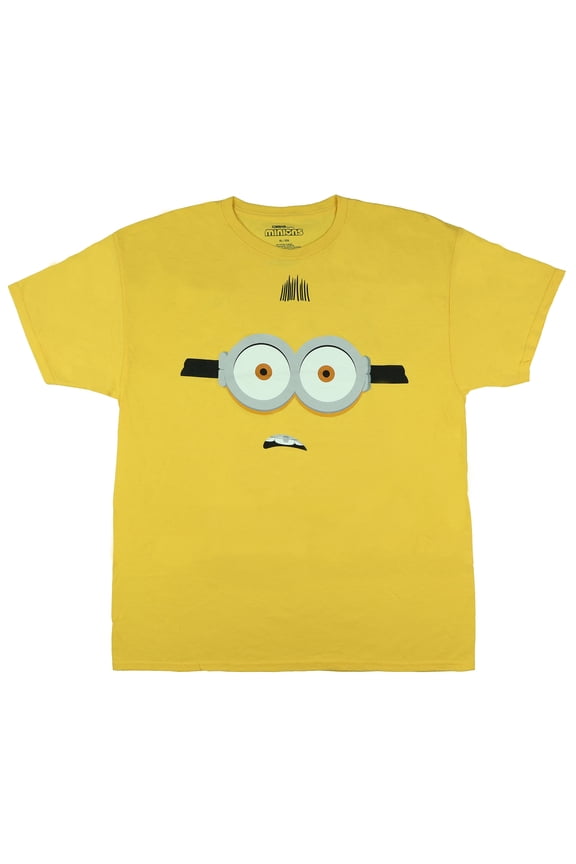 Minions T-Shirt Men's Character Face Costume Short Sleeve Graphic Tee