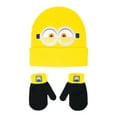 thumbnail image 1 of Minions Toddler Girls Hat & Mitten Set, 1 of 3