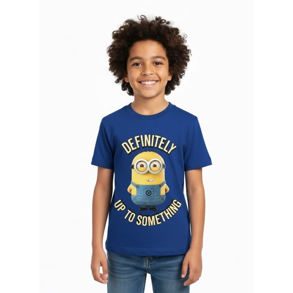 Minions, Boys' & Big Boys', Up To Something, Graphic Short Sleeve T-Shirt, Sizes 4-18