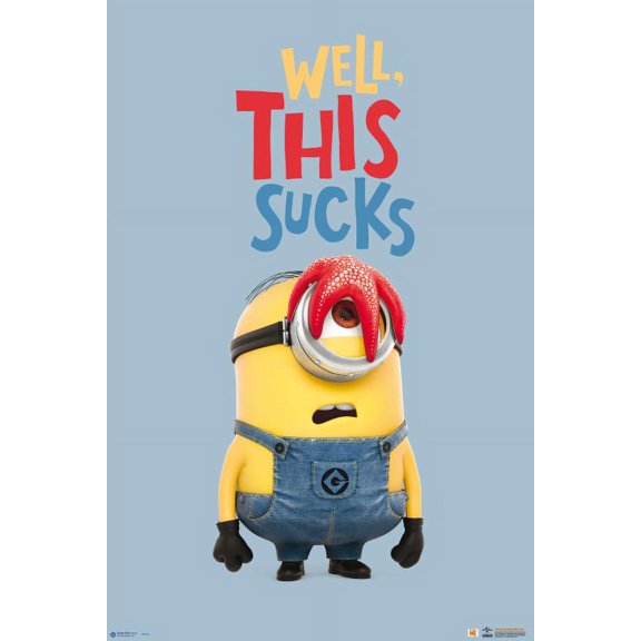 Minions Well This Sucks - Blue Poster (36 x 24)
