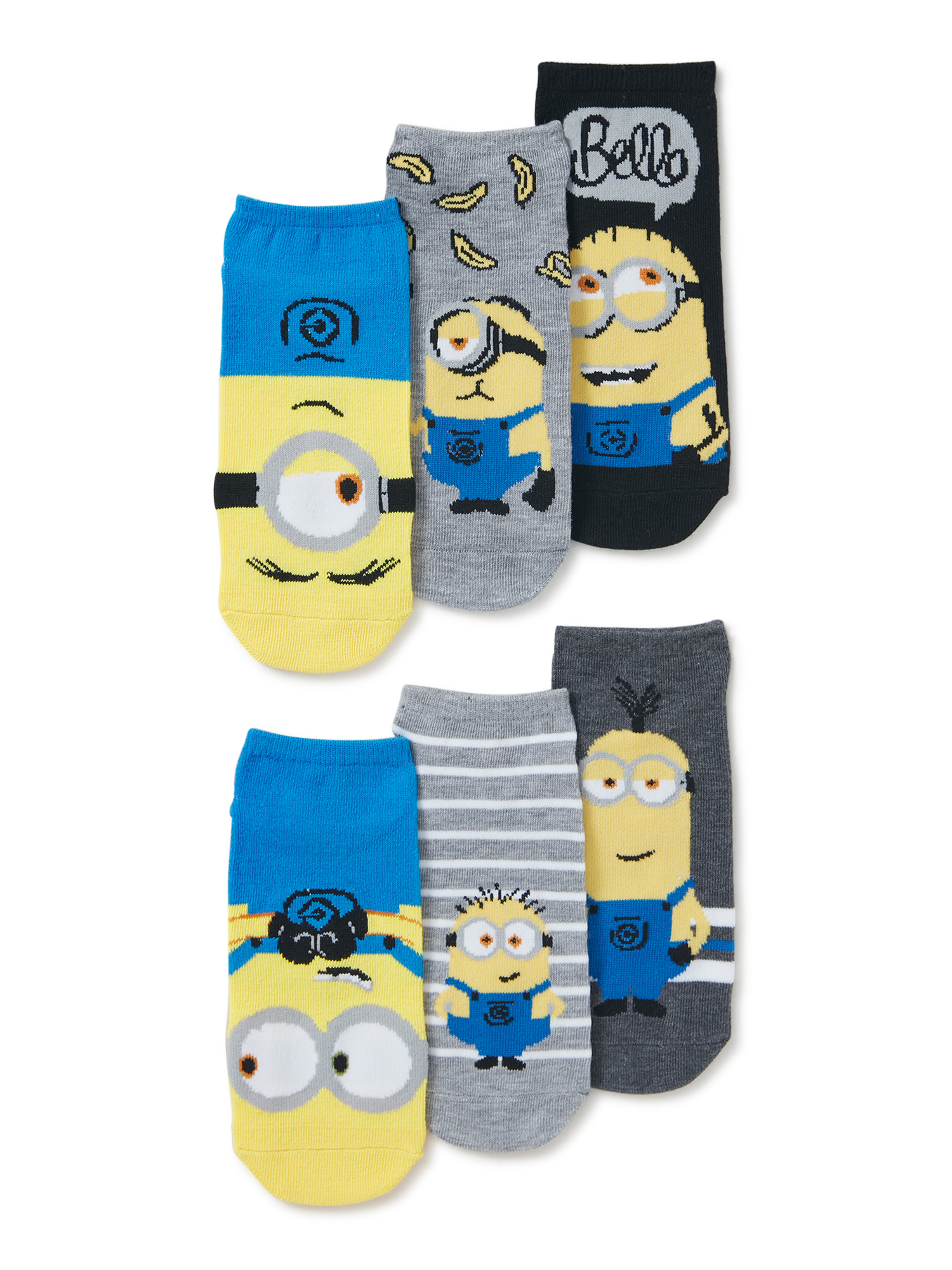 Minions Women's No Show Socks, 6-Pack - image 1 of 2