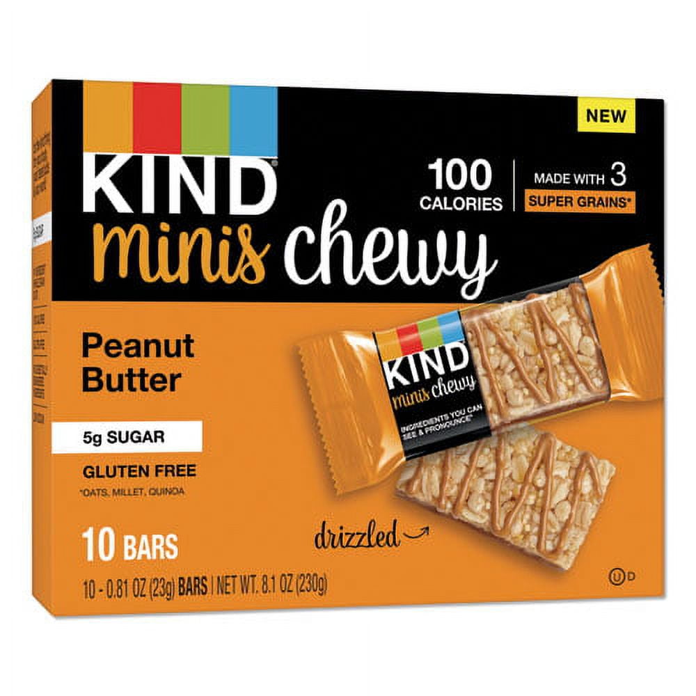 Mini Peanuts Minis Chewy, Peanut Butter, 0.81 Oz 10/pack | Bundle of 10 Packs ...