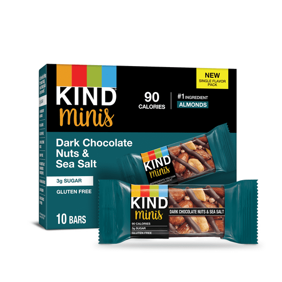 Minis, Dark Chocolate Nuts/sea Salt, 0.7 Oz, 10/pack | Bundle of 5 Packs
