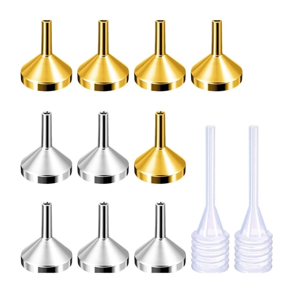 Minis Funnel and Pipette Filling Container,Atomizer Perfumes Liquid Essential Oil Small Metal Funnel with Minis Pipette