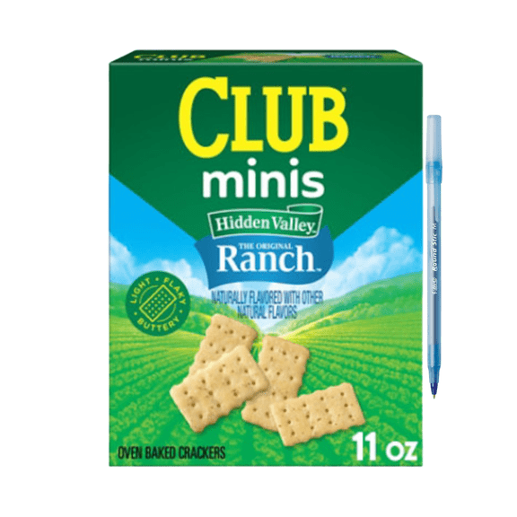 Minis Hidden Valley Ranch Crackers, Lunch Snacks, 11 oz