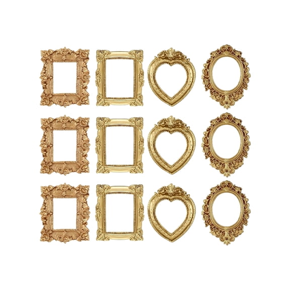 Minis Picture Frame Victorian Resin Antique Photo Frame Tiny Baroques Ornate Frames Diys Manicure Display Wall Decors