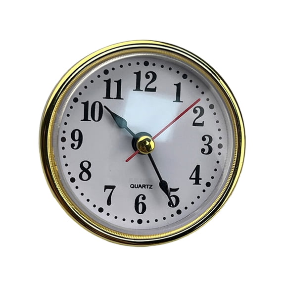 Minis Quartzs Clock Fit up/Insert Round Clocks Head Insert Quartzs Movement Replacement Arabic/Roman Number White Face