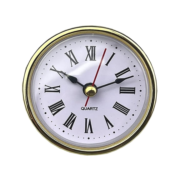 Minis Quartzs Clock Insert (65mm) 2.56Inch Round Quartzs Movement Miniature Clock Arabic/Roman Numerals,White Face
