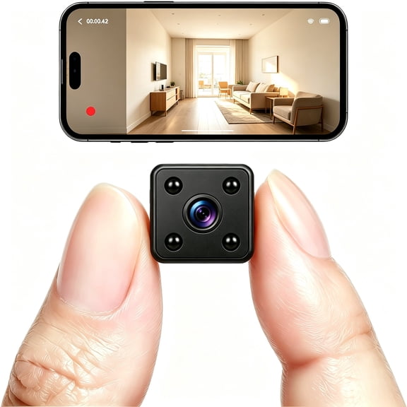 Mini Square Portable Recorder Camera, 4K Ultra Hd Cam With Smart Night Vision, Sensitive Motion Detection, Magnetic Mount, ToolFree Easy Installation, Loop Recording, Long Runtime For Home Travel In