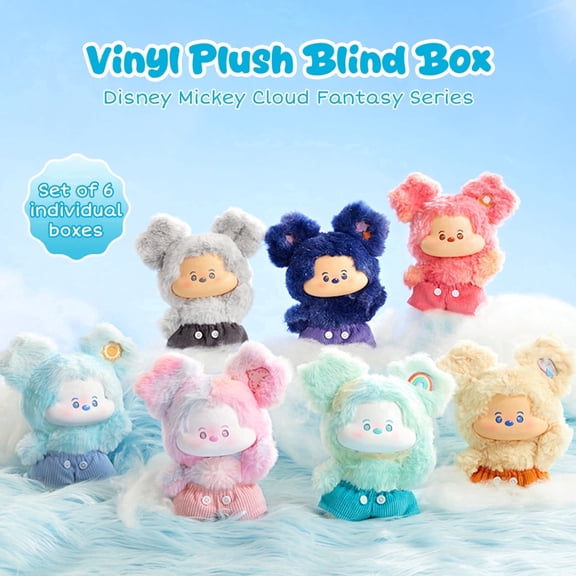 Miniso Disney Mickey Head in the Clouds Blind Box Vinyl Figure – Random Mystery Collectible Toy, Plush-Style Design for Display, Gifts & Disney Fans
