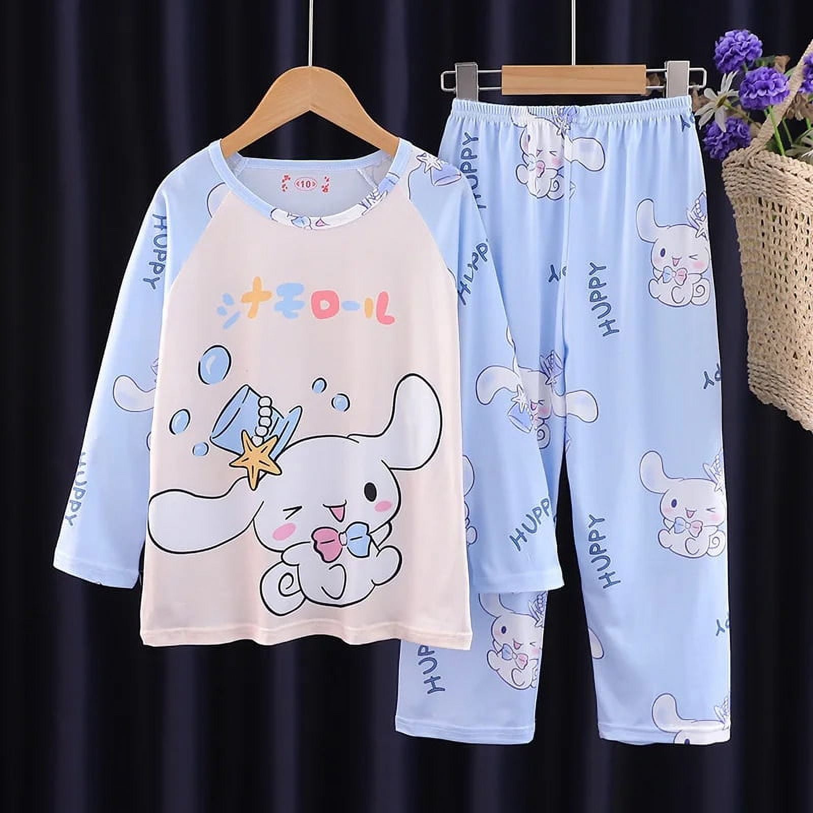 Miniso Kawaii Anime Kuromi Cinnamoroll My Melody Children Pajamas Set ...